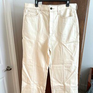 NEW Banana Republic Ultra High-Rise Straight Jean (Ecru)